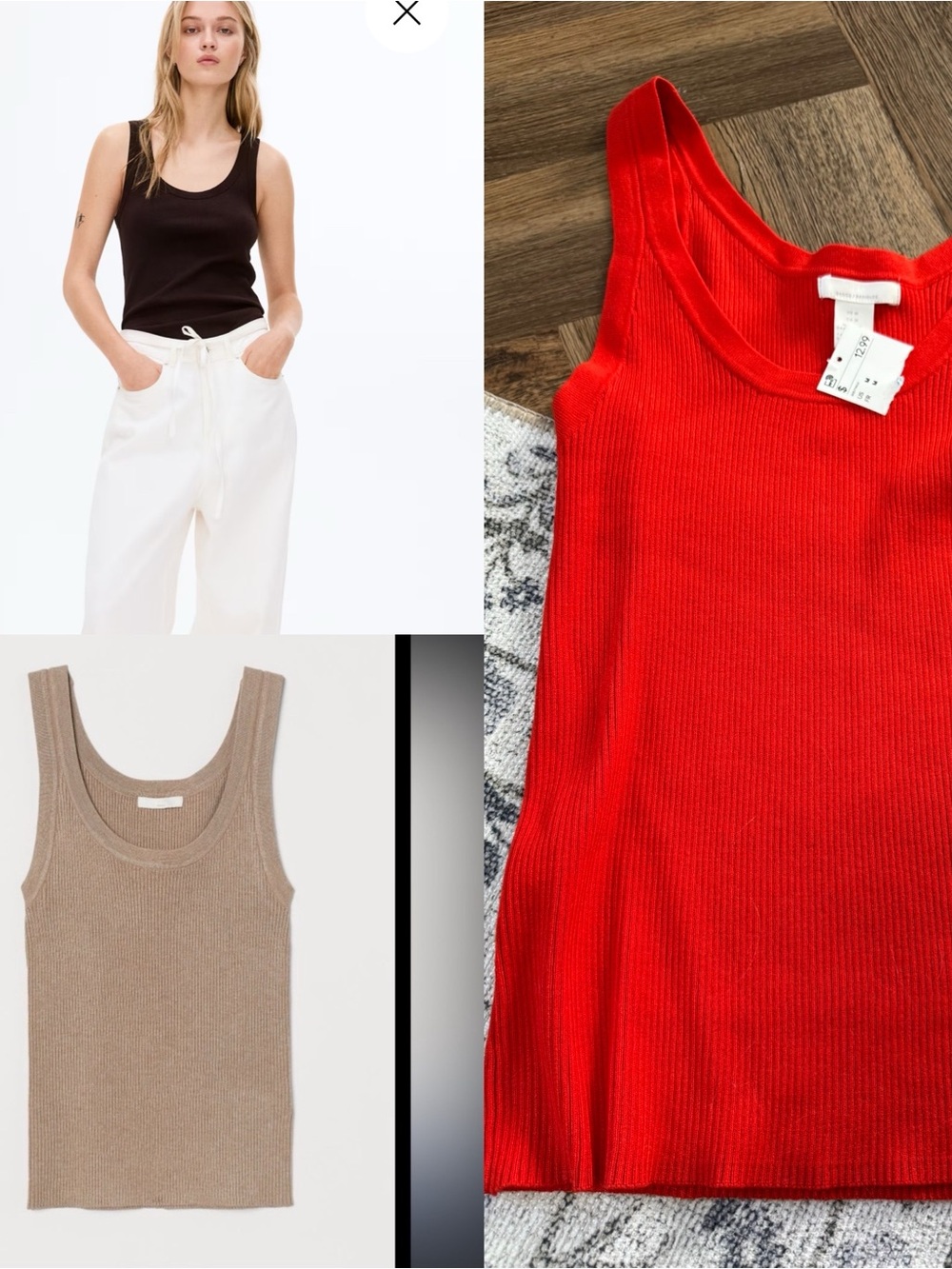 H&M Ribbed Sweater Tank NWT